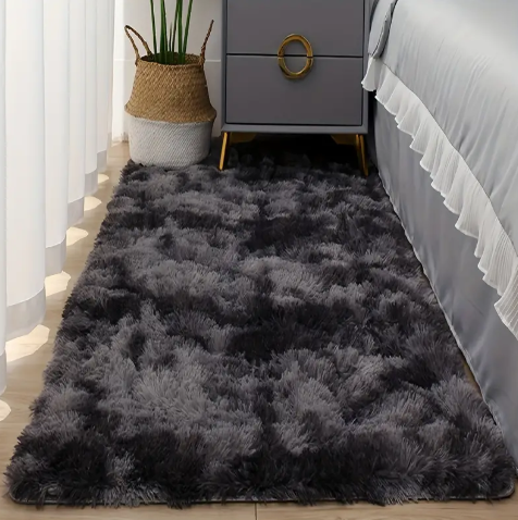 Soft Tie Dye Plush Area Rug for Bedroom & Living Room