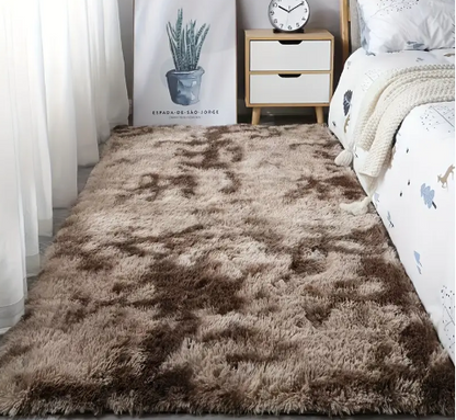 Soft Tie Dye Plush Area Rug for Bedroom & Living Room