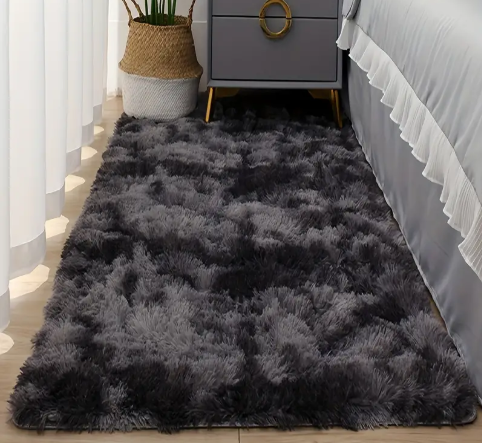 Soft Tie Dye Plush Area Rug for Bedroom & Living Room